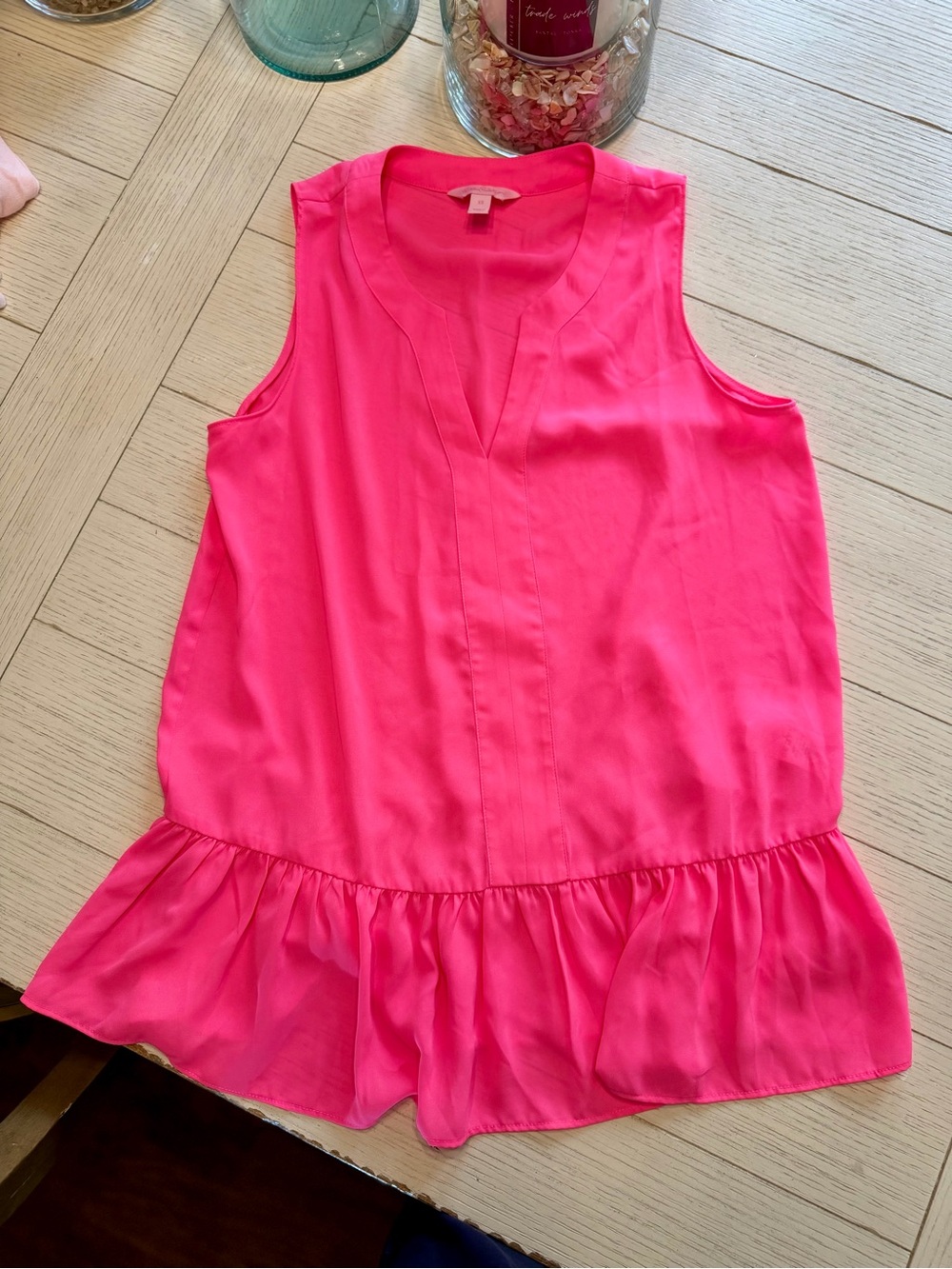 Lilly Pulitzer gramercy peplum tank top - cosmic coral | NWOT - size XS